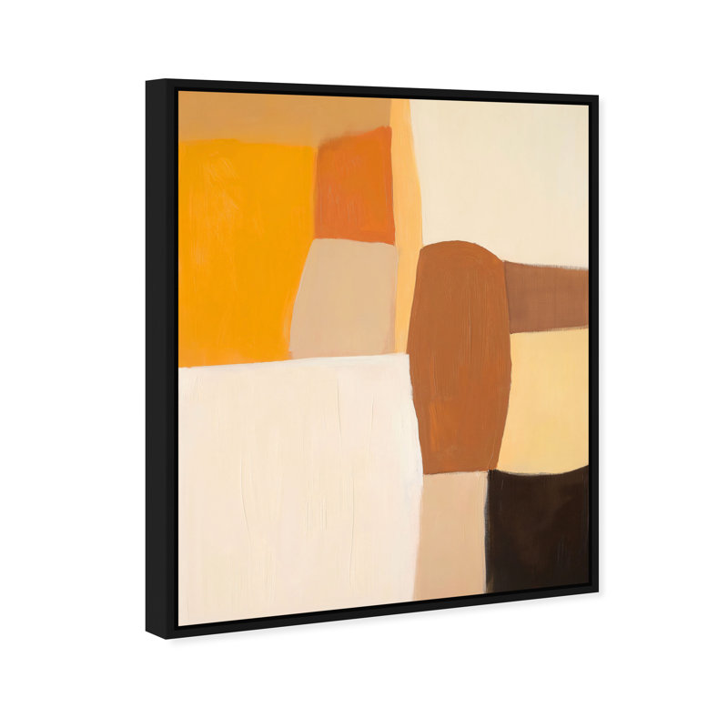 Warm Tones I Canvas Abstract Print by Oliver Gal, Black Frame, 16 x 20, 21"H x 17"W, Black Frame