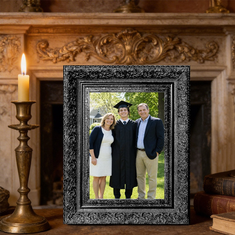 Cadre photo sophistiqué 5 pièces x 7 po 1PC noir pour présentation de photo