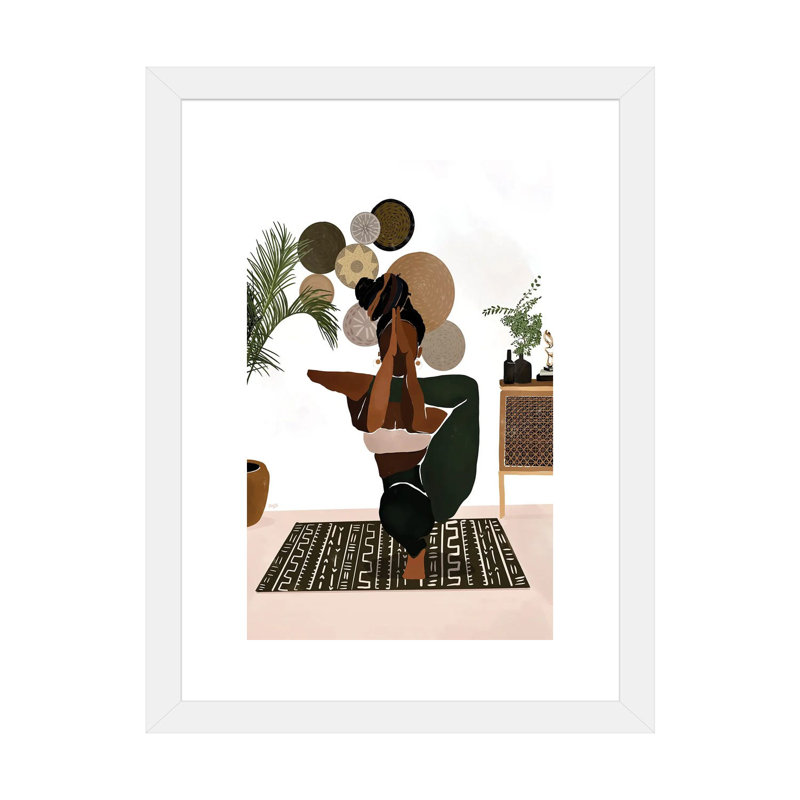 « Équilibre » par Brie Nicole-impression d’art graphique, H 32 po x l 24 po x P 1 po, Papier encadré blanc, Blanc