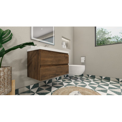 Amahd Single Bathroom Vanity with Acrylic Top