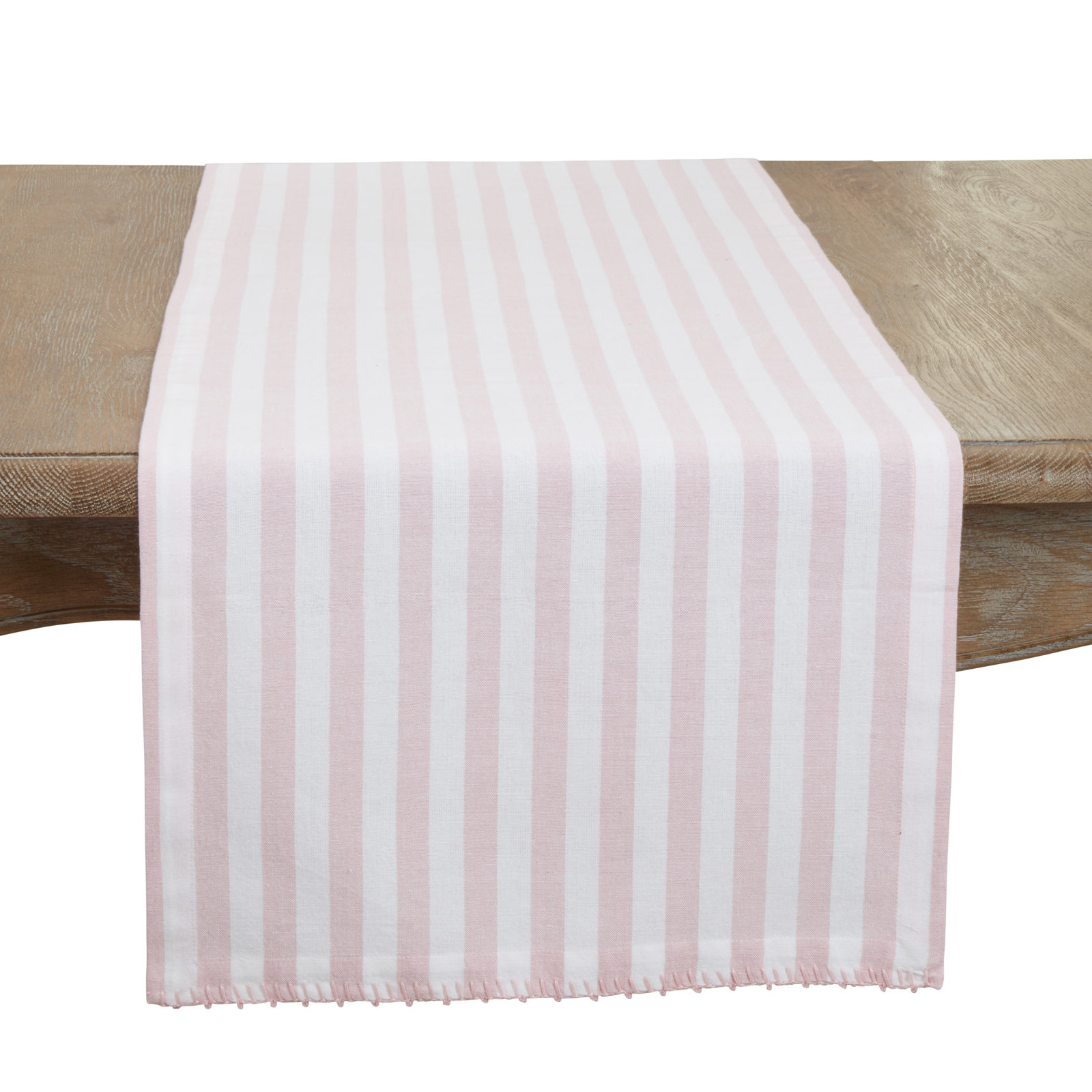 Oxford Striped Table Runnner, Pink