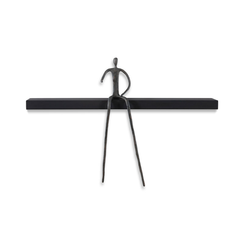 Moveable Man on Shelf Sitting Wall Décor