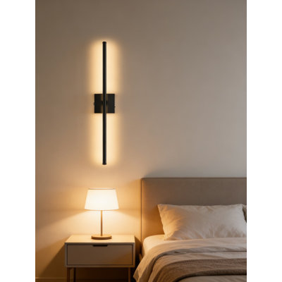 Appliques murales rechargeables à piles, ensemble de 2 lumières murales sans fil à intensité variable de 28,3 pouces avec télécommande, 3 températures de couleur, 15 000 mah pour la chambre à coucher, le salon et le couloir