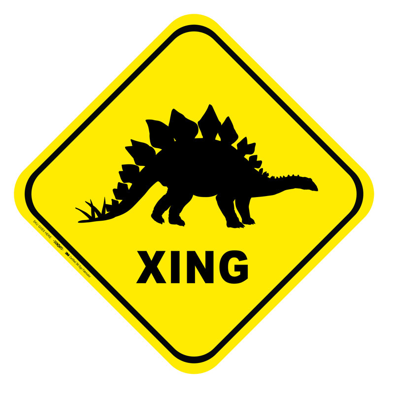 Stegosaurus Crossing, 12" H x 12" W x 0.06" D