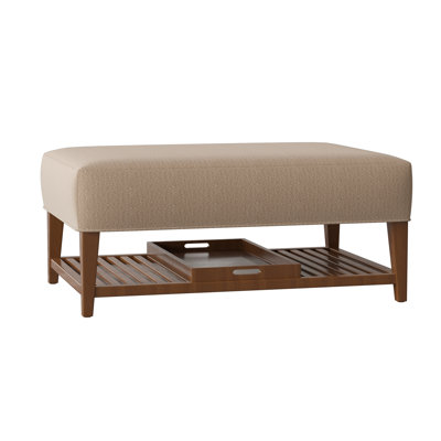 Repose-pieds rectangulaire avec rangement Carly