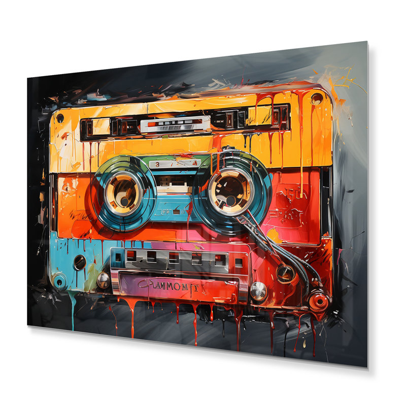 Cassette, cassettes, Mixtape Magic - musique, art mural en métal, H 24 po x l 32 po