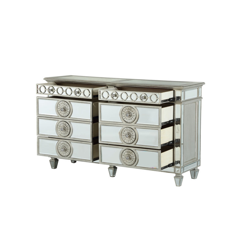 Commode en miroir exquise avec un design élégant et beaucoup de rangement