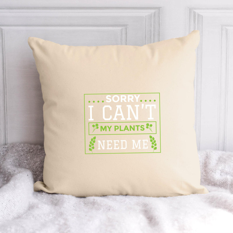 Citation amusante «Garden Lover» 879 - Coussin décoratif inclus, H 20 po x l 20 po