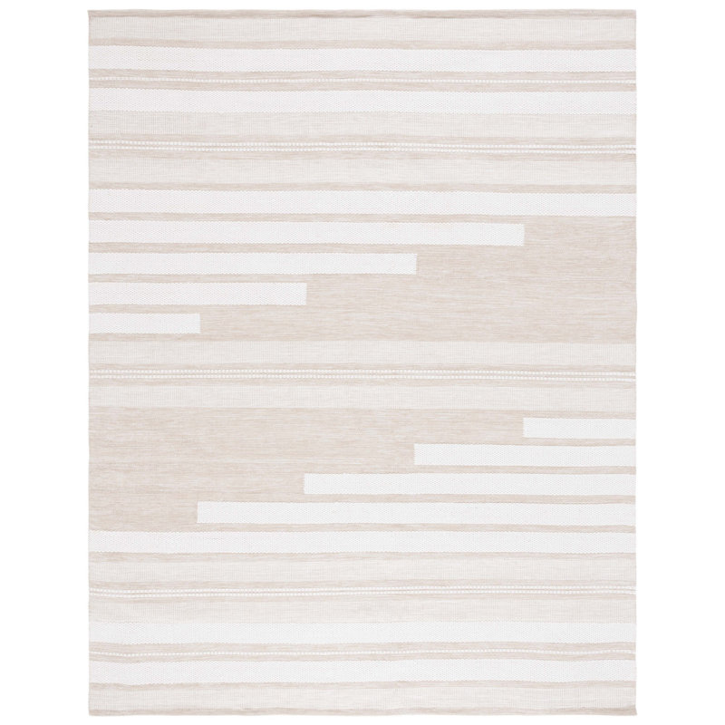 Kilim Hand Woven Performance Striped Rug, Rectangle 8' x 10'