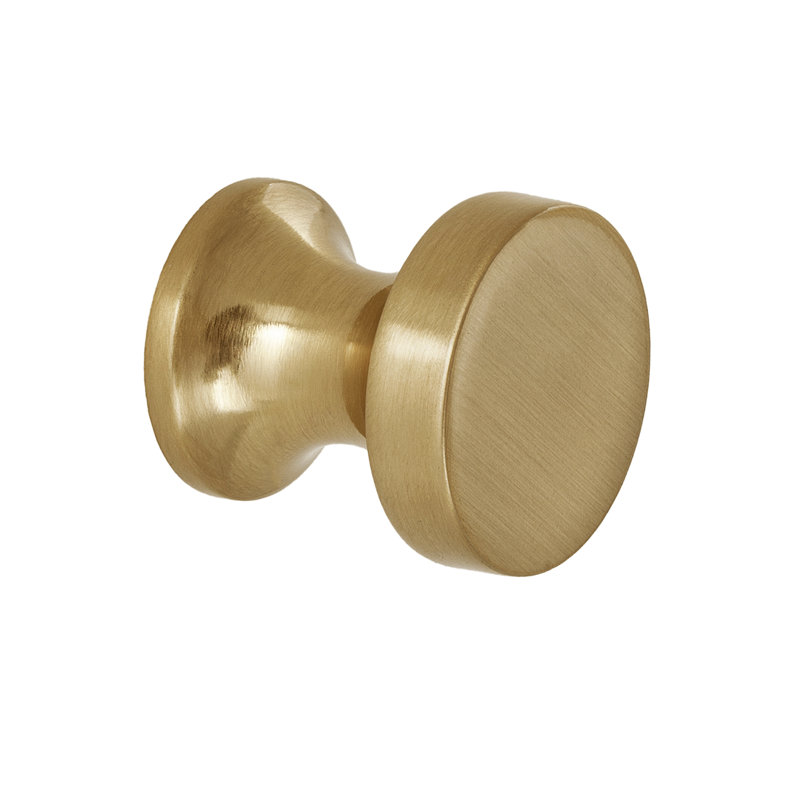 Lot de plusieurs boutons de meuble ronds en laiton satiné de 2,5 cm de diamètre, de la marque High Desert, Laiton satiné