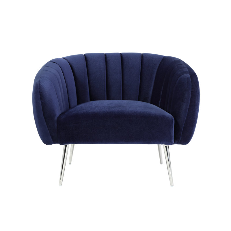 Chaise longue en velours Hilda, Velours vert, Argent