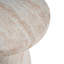 Outdoor/Indoor Travertine Lightweight Concrete Side Table