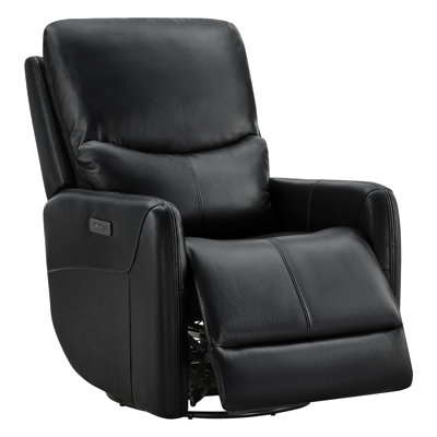 Genuine Leather Swivel Power Recliner