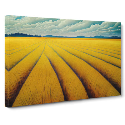Watercolour Wheat Field Vol.6 - Wrapped Canvas