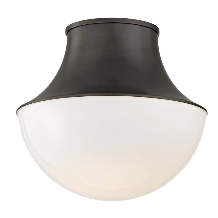 Plafonnier encastré 1 lumière Alistair, Bronze vieilli, H 9 po x l 10,75 po x P 10,75 po