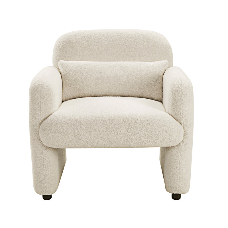 Chaise d'appoint avec coussin, Beige