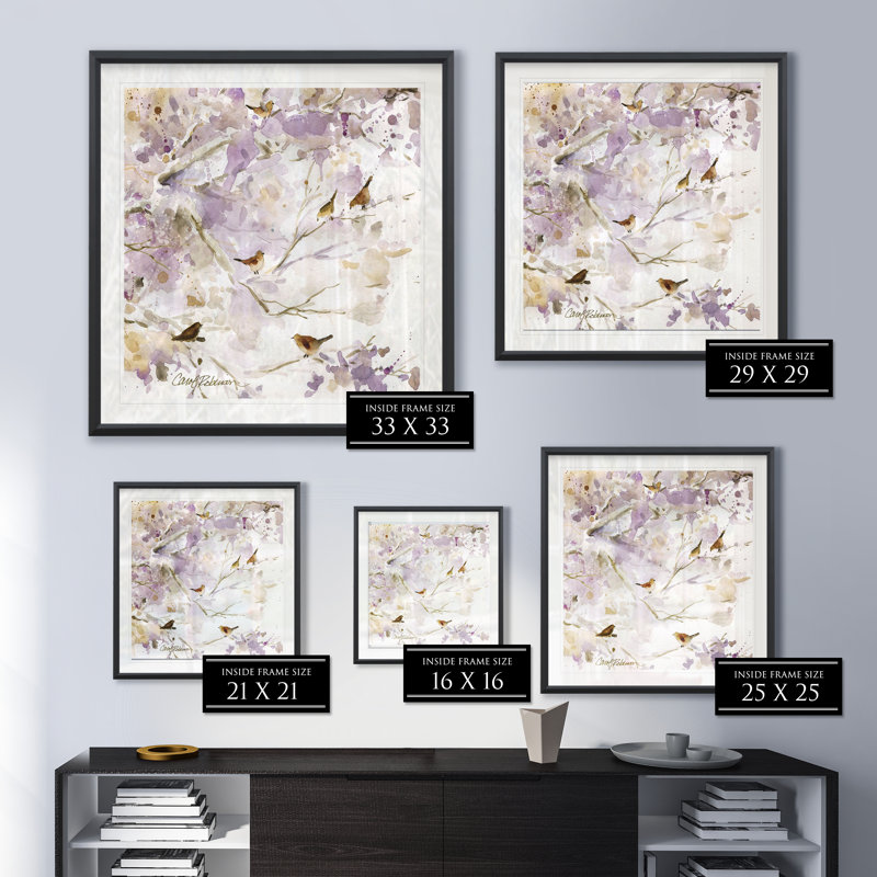 Lavande printemps I - reproduction de cadre photo, H 22,5 po x l 22,5 po x P 1,5 po