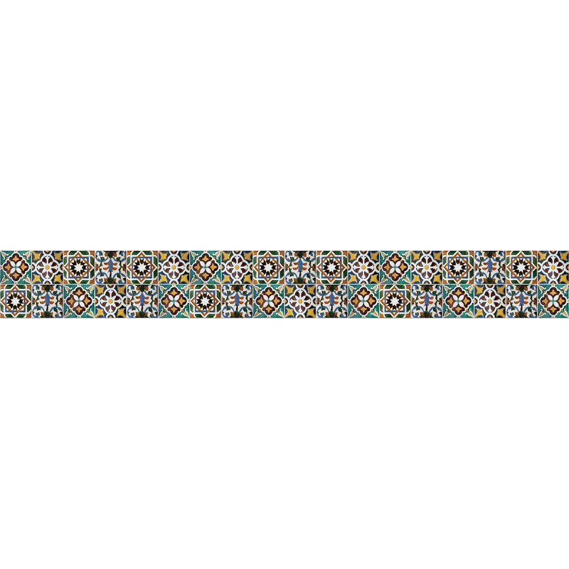 Adhésif décoratif carreaux verts