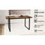 Table décorative pour la maison et la cuisine - Salle à manger 59 po avec pieds en métal-154287718