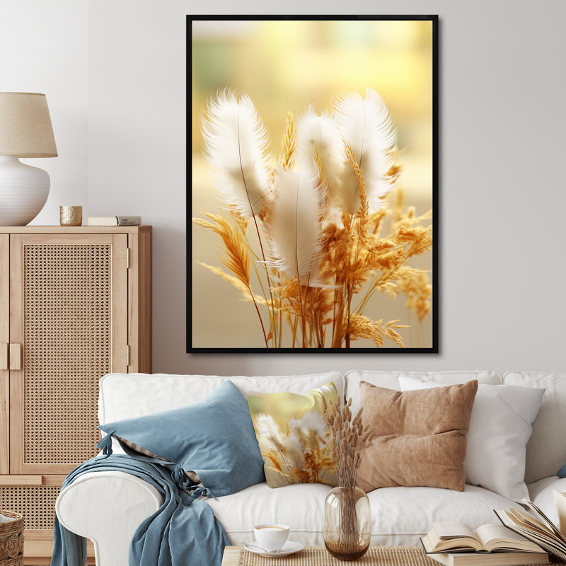 «Delicate Spring Blossoming In The Meadows», reproduction sur toile, H 44 po x l 34 po, Cadre flottant noir