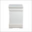 Table de chevet 2 tiroirs Traditional Classic, finition blanche élégante, quincaillerie en nickel brossé, mobilier de chambre peu encombrant-290963657