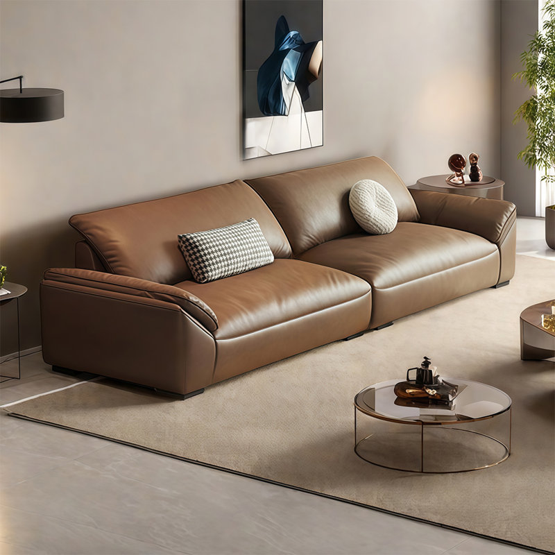 American minimalist modern in-line sofa, 32.67" H x 94.48" W x 39.37" D, 3