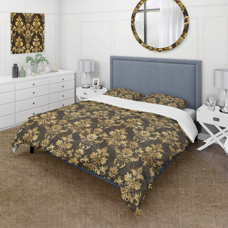 Ensemble de housse de couette Traditional, Housse de couette pour grand lit et 2 taies décor