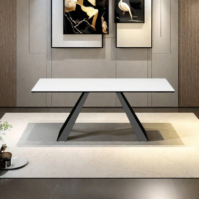 Minimalist rectangular dining table