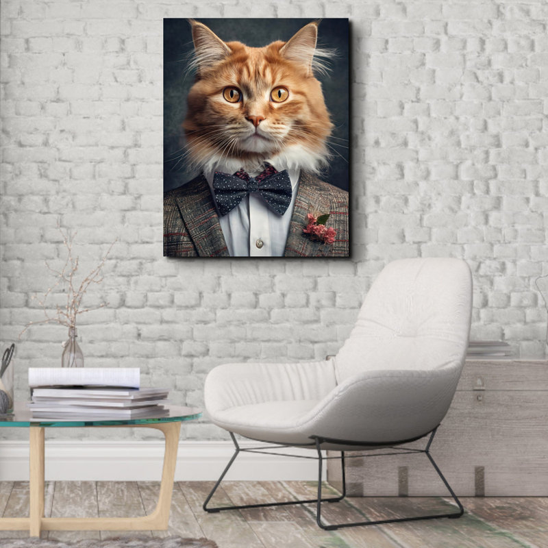 «Chat» sur toile, H 24 po x l 20 po