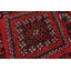 Tapis rouge en laine noué à la main 6 pi 5 po x 9 pi 7 po Madolyn