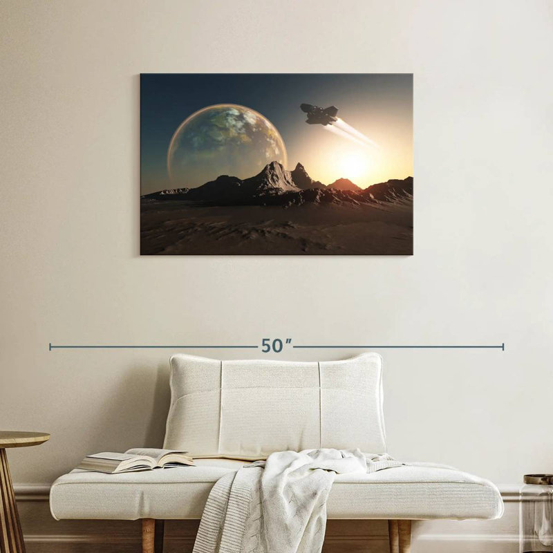Kelan Spacecraft, 24" H x 36" W