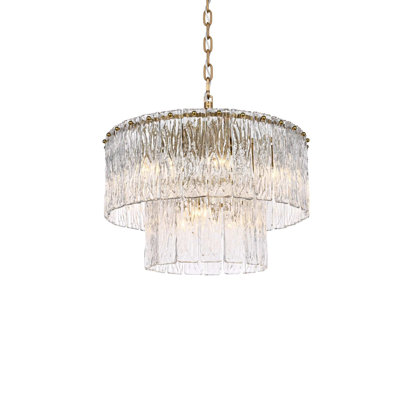 Intisar 20 inch Glass Chandelier in Satin Gold