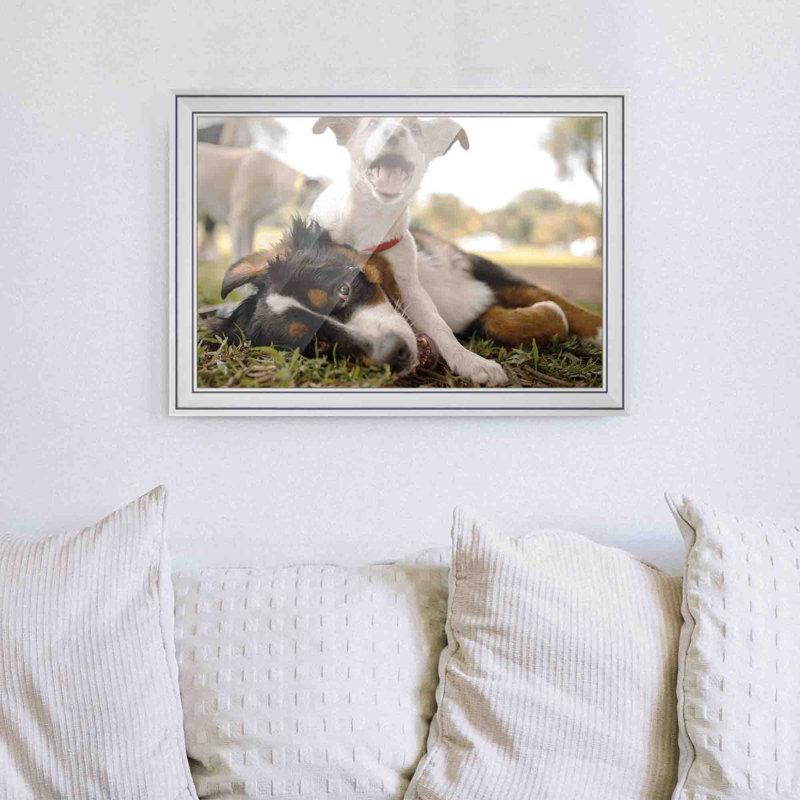 Solid Wood Picture Frame, 14" W x 19" H, Silver