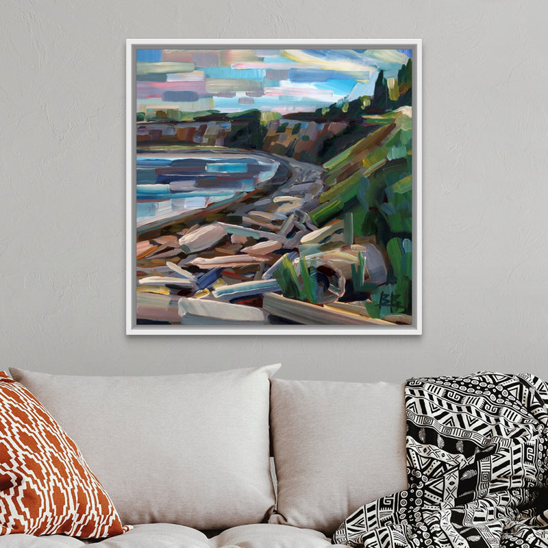 «Early Morning on the Beach» par Brooke Borcherding, reproduction d'art sur toile, H 38 po x l 38 po x 1,75 po