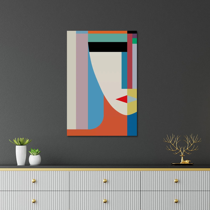 Impression de visage absolu sur verre acrylique, H 32 po x l 24 po x P 0,25 po