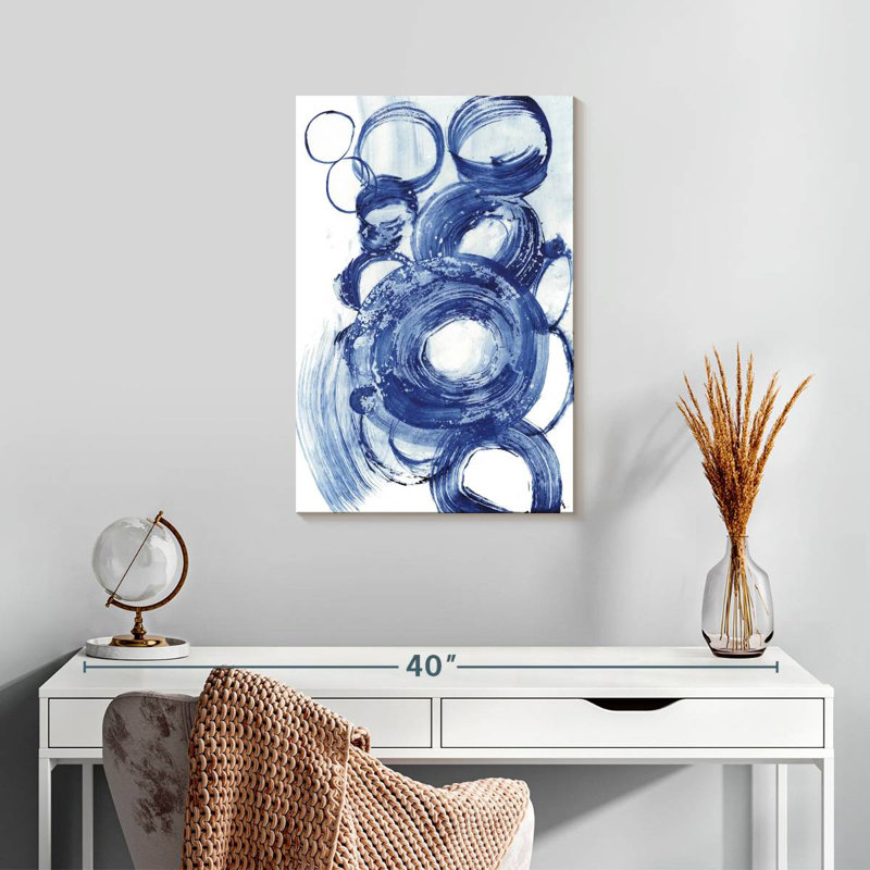 Étude du cercle bleu Avery II, H 24 po x l 16 po