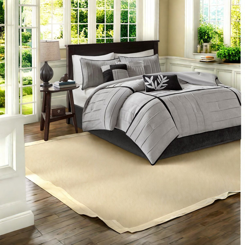 Soft Faux Suede Bedding Sets Cal King, Modern Grey Comfort For Home