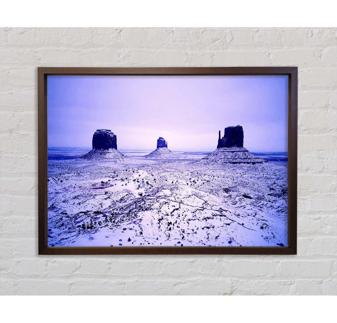 Winter Has Arrived At Monument Valley - Einzelbildrahmen Kunstdrucke auf Leinwand