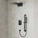 Dual-Function Wall Mounted Waterfall & Rainfall Shower Faucet Set With Rough-In Valve