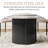 59" Round Marble Dining Table with Turntable