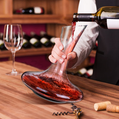 Wine Decanters And Carafes,Lead-Free Crystal Wine Decanter Set With Stopper And Brush,Used As Wine Aerator,Wine Carafe,Red Wine Decanter, Glass Decant