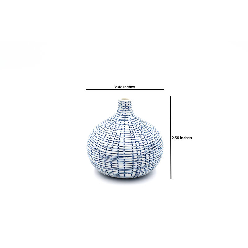 Anaaya Jar, 2.6" H x 2.5" W x 2.5" D, Blue