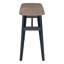 Console ovale 48 po en bois massif noir et espresso