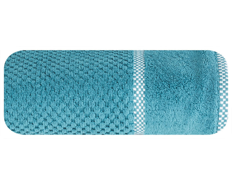 Liebhilde Midweight Jacquard Bath Towel, Turquoise