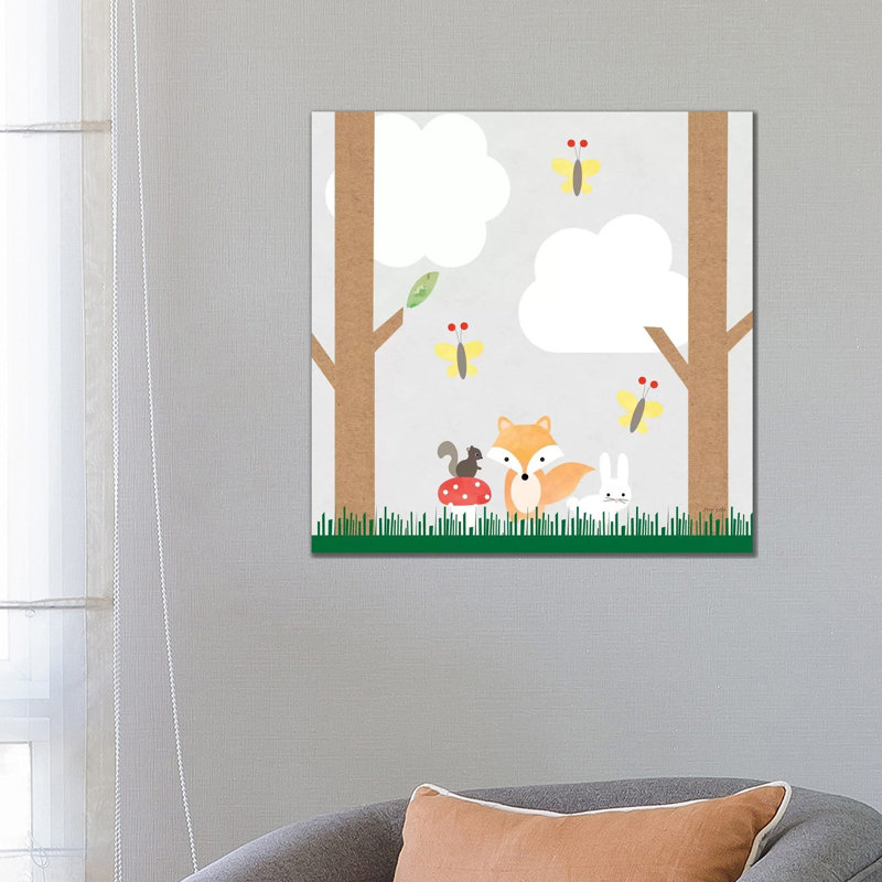 Woodland Animals II by Ann Kelle - Wrapped Canvas Gallery-Wrapped Canvas Giclée, 66.04 cm H x 66.04 cm W x 1.91 cm D