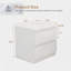 Table de chevet 2 tiroirs, conception sans poignée, petite table d'appoint, avec rangement, blanc-231520248