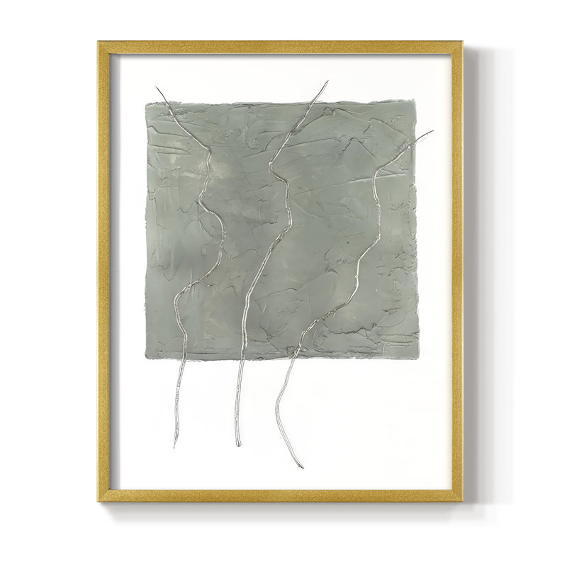 «Divided Plot II», reproduction encadrée - bois massif, H 15 po x l 12 po, Doré