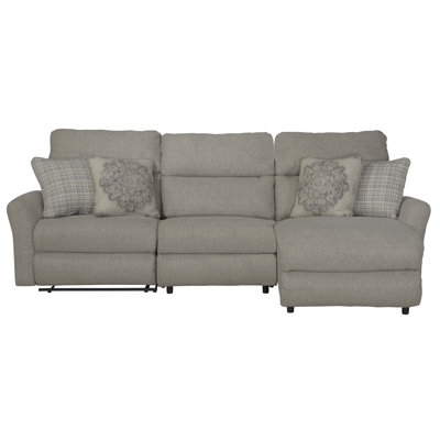 Mcpherson 3 - Piece Power Reclining Sectional with 1 Lay-Back Chaise and 1 Lay-Flat Recliner