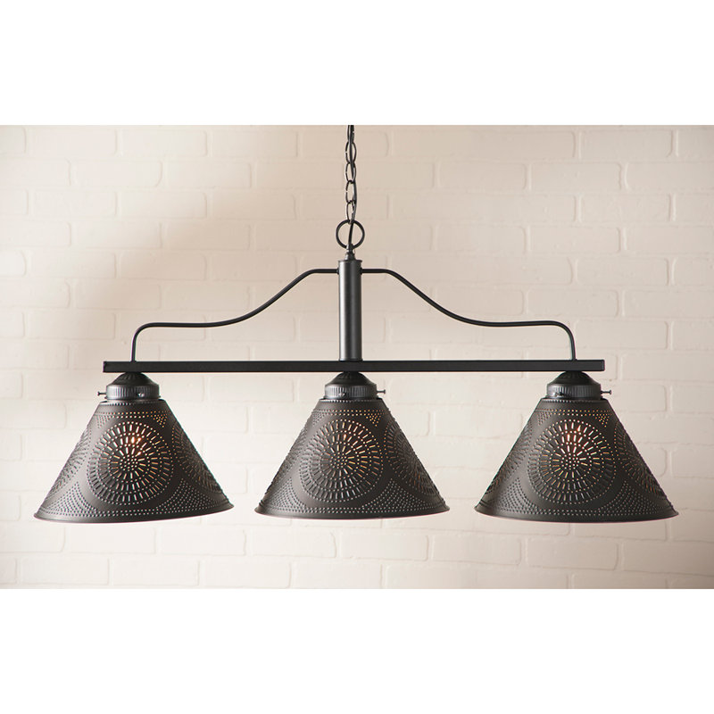 Ranson 3 - Light Kitchen Island Pendant, 19" H x 42" W x 3.5" D