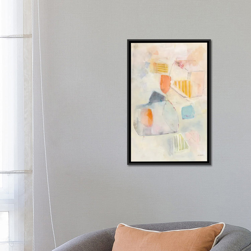 «Let Them Eat Cake» sur toile, H 26 po x l 18 po x P 1,5 po, Toile avec cadre noir, Pas de tapis